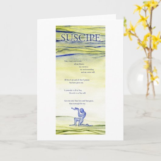 Suscipe (gebed van St. Ignatius) Kaart (Gele Bloem)