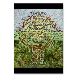 Suscipe Prayer of St. Ignatius, Take Lord, Receive Kaart