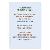 Suscipe Prayer of St. Ignatius, Take Lord, Receive Kaart (Achterkant)