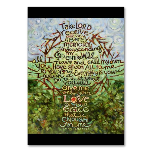 Suscipe Prayer of St. Ignatius, Take Lord, Receive Kaart (Voorkant)