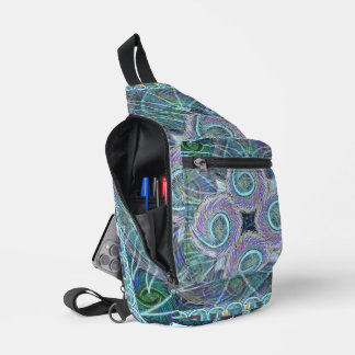 Susea Blu Studios Feather Sling Bag