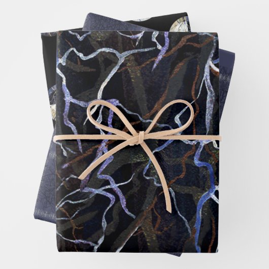 Susea Blu Studios Lightning (nacht) inpakpapier (In situ)