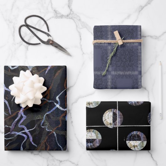 Susea Blu Studios Lightning (nacht) inpakpapier (Voorkant)