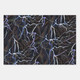 Susea Blu Studios Lightning (nacht) inpakpapier Vel