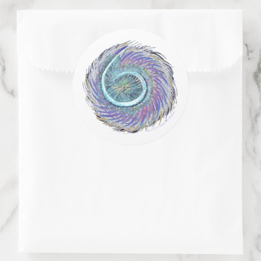 Susea Blu Studios Luchtsticker Ronde Sticker (Tas)