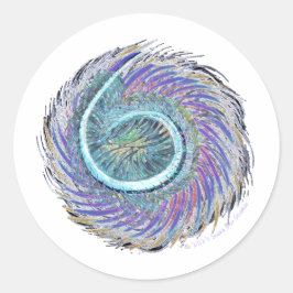 Susea Blu Studios Luchtsticker Ronde Sticker