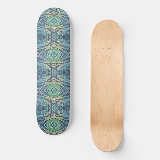 Susea Blu Studios Peacock Skateboard Deck (Voorkant)