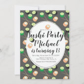 Sush Rolls Gray Birthday Hibachi Restaurant Kaart (Voorkant)