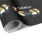 Susheep Funny Sushi Sheep Pun Dark BG Cadeaupapier (Rol Hoek)