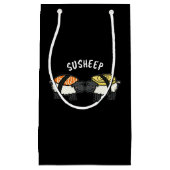 Susheep Funny Sushi Sheep Pun Dark BG Klein Cadeauzakje (Voorkant)