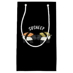 Susheep Funny Sushi Sheep Pun Dark BG Klein Cadeauzakje