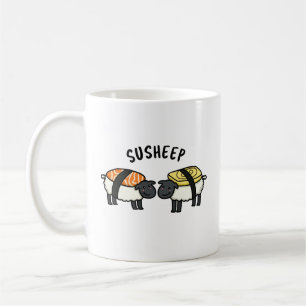Susheep Funny Sushi Sheep Pun Koffiemok