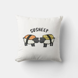 Susheep Funny Sushi Sheep Pun Kussen