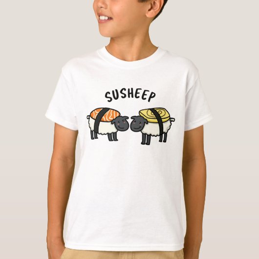 Susheep Funny Sushi Sheep Pun T-shirt (Voorkant)