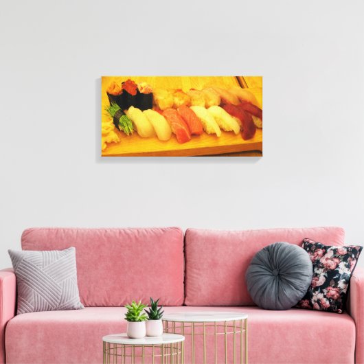 Sushi 寿 司 canvas afdruk (Insitu (Woonkamer))