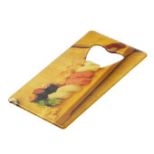 Sushi 寿 司 creditkaart flessenopener (Voorkant Gekanteld)