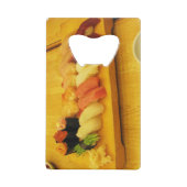 Sushi 寿 司 creditkaart flessenopener (Achterkant)