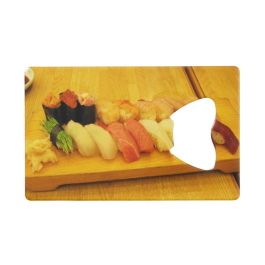 Sushi 寿 司 creditkaart flessenopener (Voorkant (Horizontaal))