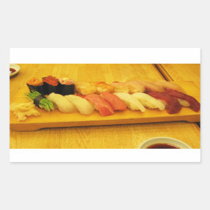 Sushi 寿 司 rechthoekige sticker