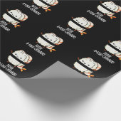 Sushi A-fish-Cionado Funny Food Fish Pun Dark BG Cadeaupapier (Hoek)