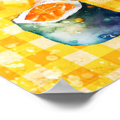 Sushi aan de muur poster (Hoek)