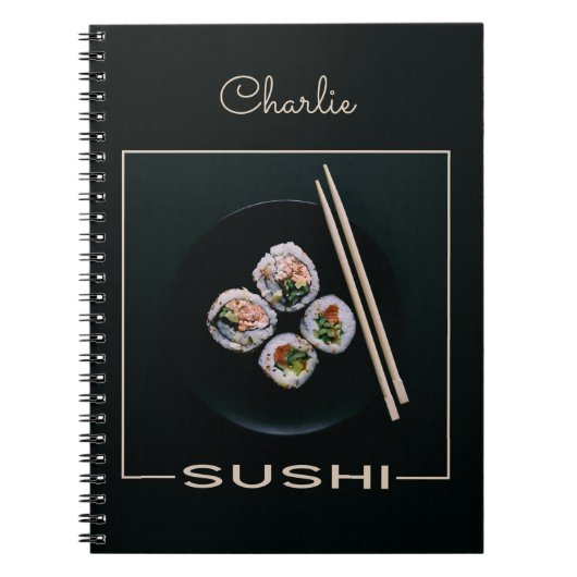 Sushi aangepaste naam notitieboek (Voorkant)