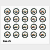 Sushi aangepaste tekst Logo icoon 1 1/2" Ronde Sticker (Vel)