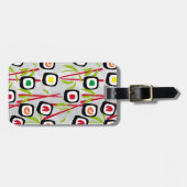 Sushi achtergrond bagagelabel (Voorkant horizontaal)