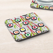 Sushi achtergrond bier onderzetter (Linkerzijde)