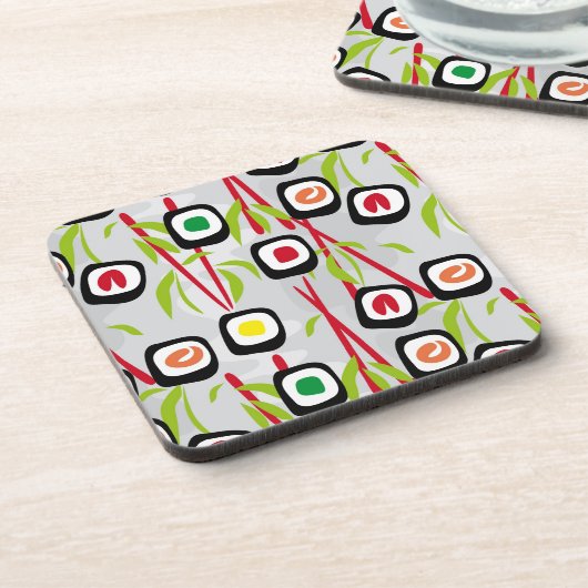 Sushi achtergrond bier onderzetter (Linkerzijde)