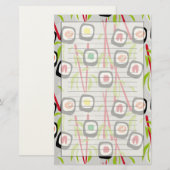 Sushi achtergrond briefpapier (Voorkant / Achterkant)