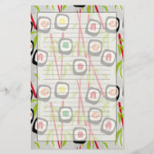 Sushi achtergrond briefpapier (Voorkant)