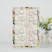Sushi achtergrond briefpapier (Staand voorkant)