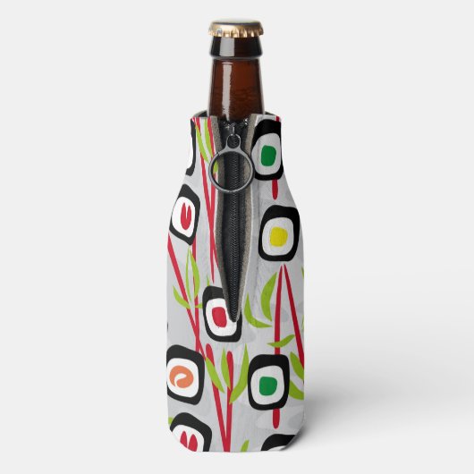 Sushi achtergrond flesjeskoeler (Fles Achterkant)