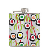 Sushi achtergrond heupfles (Voorkant)