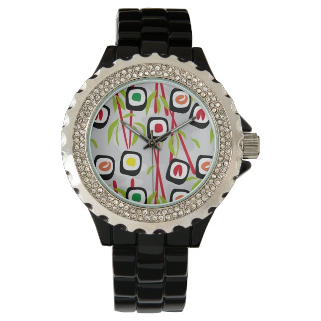 Sushi achtergrond horloge (Voorkant)