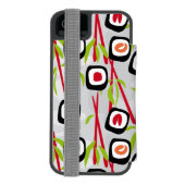 Sushi achtergrond incipio iPhone portemonnee hoesje (Agenda Achterkant)