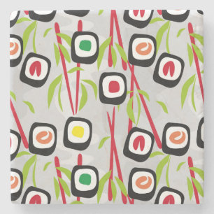 Sushi achtergrond stenen onderzetter