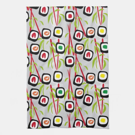 Sushi achtergrond theedoek (Verticaal)