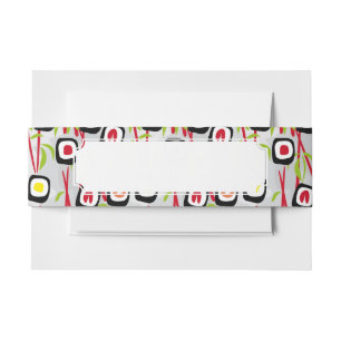 Sushi achtergrond uitnodigingen wikkel