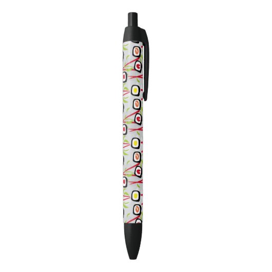 Sushi achtergrond zwarte inkt pen (Achterkant (Verticaal))