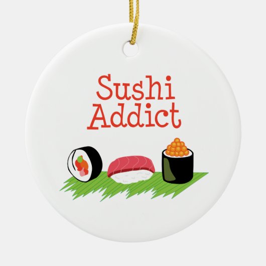 Sushi Addict Keramisch Ornament (Voorkant)