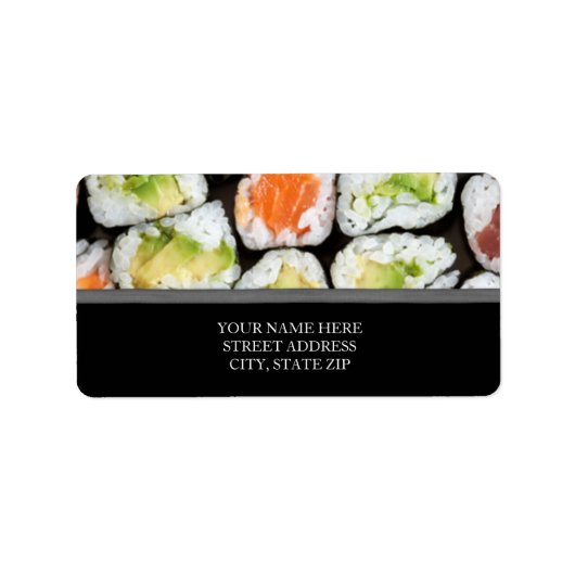 Sushi Adresetiketten Etiket (Voorkant)