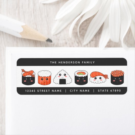 Sushi-adreslabels Etiket (Insitu)