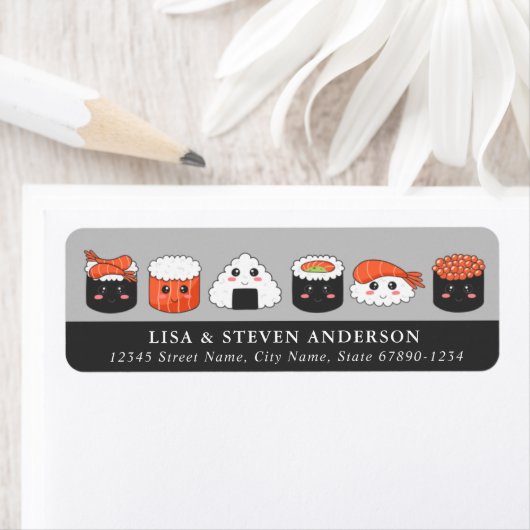 Sushi-adreslabels Etiket (Insitu)