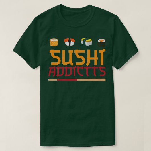 Sushi adviseert Kawaii Japans Funny Sushi Lover T-shirt (Design voorkant)