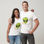 Sushi Alien – Cute Minimale Voedsel Kunst T-shirt (Unisex)