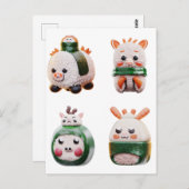 Sushi Animal, postcrossing Briefkaart (Voorkant / Achterkant)