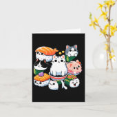 Sushi Anime Cat Sushi Lover Gift Kaart (Gele Bloem)