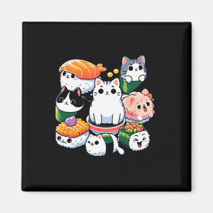 Sushi Anime Cat Sushi Lover Gift Magneet